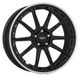 DOTZ 19-inch jante aluminium, modèle Sonoma Dark, 19"x8.5", entraxe 5x112, ET40, 66.6mm, noir