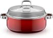 WMF Fusiontec Mineral Pro, 0519625290, stoofpan met deksel, 28 cm, duurzaam, krasbestendig materiaal, geschikt voor inductie, geschikt voor alle warmtebronnen, Made in Germany, Passion Red