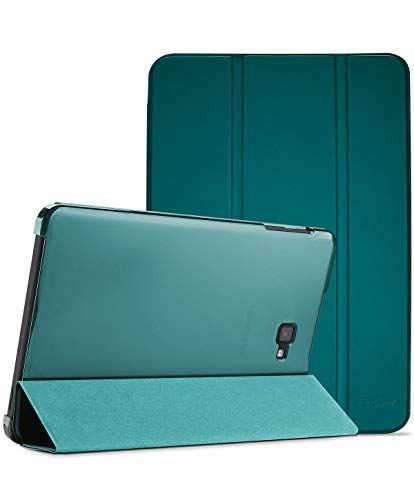 Procase Hoes voor Galaxy Tab A 10.1 2016 T580 T585 T587 drievoudig gevouwen beschermhoes case, ultradunne lichte standaard shell Smart Cover met doorzichtige matte achterkant - Emerald
