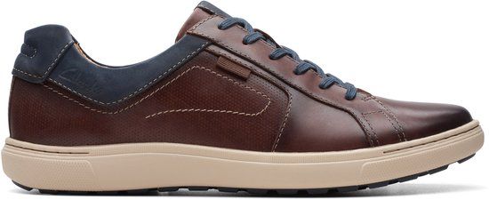 CLARKS Mapstone Lage sneakers Heren Bruin Leer