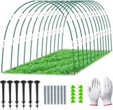 Bol Plant Tunnelbogen - 36 stuks, 43cm/17 inch, tuinhoepels voor netten, broeikasframe, groene tuin cloche, DIY Kashoepels, koude frametunnel voor tuinrijbedekking, planten en fruitgroenten