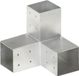 vidaXL Paalverbinding Y-vorm 81x81 mm gegalvaniseerd metaal