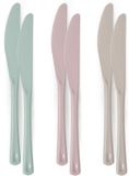 PLASTICFORTE Messen - Kunststof - 6 stuks - Herbruikbaar - 19 cm - Multi pastel