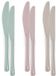 PLASTICFORTE Messen - Kunststof - 6 stuks - Herbruikbaar - 19 cm - Multi pastel