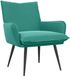 vidaXL Fauteuil velours turquoise