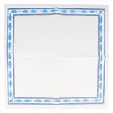 Garcia de Pou 2 x 50 servetten 33x33cm "Double Point" Wit, motief Vis Blauw