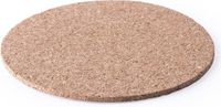 Merkloos Glazen Onderzetters van kurk - 10x stuks - rond - D10 cm