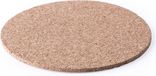 Merkloos Glazen Onderzetters van kurk - 10x stuks - rond - D10 cm