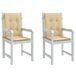 vidaXL Coussin de chaise 2 pièces dossier bas 100x50x4 cm tissu chiné beige