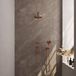 Brauer Copper Edition Thermostatische Regendoucheset Inbouw - Hoofddouche 20 cm - Rechte Wandarm - Handdouche 3 Standen - Doucheslang - Wandaansluitbocht