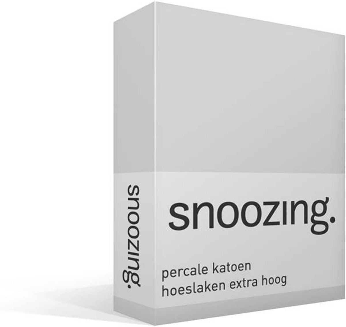 Snoozing percale katoen hoeslaken extra hoog - 140x200 cm - Grijs