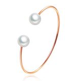 LGT JWLS Rose Dames Armband Bangle met Imitatie Parel