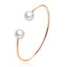 LGT JWLS Rose Dames Armband Bangle met Imitatie Parel