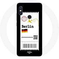 Maniacase Etui voor Xiaomi Redmi Note 5 Pro Vliegticket Berlijn