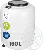 GARRONDA 160L Vat met Kraan en Persring - Wit Kunststof