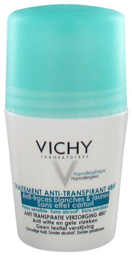 Vichy Anti-Transpiratie Deodorant 48u Roller - Anti-Witte en Gele Vlekken - 50ml
