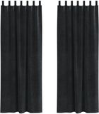 vidaXL Gordijnen 2 stuks Zwart Fluweel 140 x 225 cm