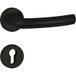 Hermat Poignée de porte BASIC 09 en acier inoxydable, PZ - Cylindre profilé noir mat
