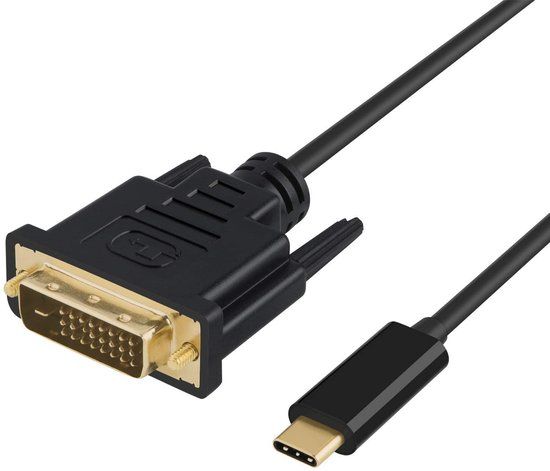 DLH DY-TU4810B video kabel adapter 1,8 m USB Type-C DVI Zwart