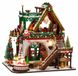Kerstlodge Miniatuur huis kit - Poppenhuis - Doe-het-zelf bouwset - LED-verlichting - Muziekdoos