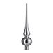 Decoris Kerstboom piek - 1x - zilver - 26 cm - glas - glans