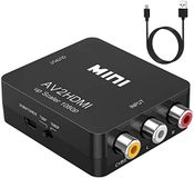 NUOE Video-converter RCA naar HDMI, AV naar HDMI, ondersteunt 720 1080P voor camera, Xbox 360, PS1, PS2, WII, N64, Gamecube, Snes, NES, PSP, DVD-speler, VHS