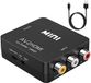 NUOE Video-converter RCA naar HDMI, AV naar HDMI, ondersteunt 720 1080P voor camera, Xbox 360, PS1, PS2, WII, N64, Gamecube, Snes, NES, PSP, DVD-speler, VHS