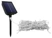 LILIIN guirlande lumineuse solaire de 5 mètres avec "effet glace", blanc chaud, avec 200 LED, fonction minuterie et fonction mémoire, 8 modes d'éclairage