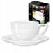 Wilmax Porseleinen Koffiekop met Schotel 170ml - Elegant Wit