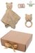 Jabadabado Cadeau de naissance : Doudou ours en peluche et hochet beige Enfants