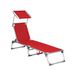 InandOutdoormatch bain de soleil, chaise longue, bain de soleil de jardin, avec dossier réglable et auvent, pliable, léger, 55 x 193 x 31 cm, charge maximale 150 kg, convient pour jardin et balcon, motif oiseau, gris foncé, numéro de modèle GCB19BG