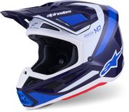 Alpinestars S-M7 Rise Blauw Wit Crosshelm - Helm