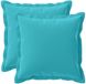 vidaXL Kussensloop 2 st houten turquoise 35 x 35 cm polyester
