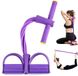 OrangeCartB.V. Pédale avec 6 tubes - Bande de résistance fitness - Bande de résistance avec pédales à poignées - Bande d'étirement - Équipement d'exercice sit-up - Équipement de fitness - Unisexe - Violet