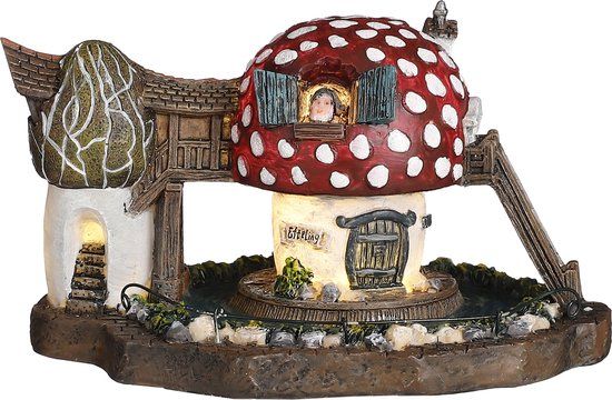 Efteling Kabouterhuis - Battery Operated - 13.5 x 9 x 7 cm - Multicolored