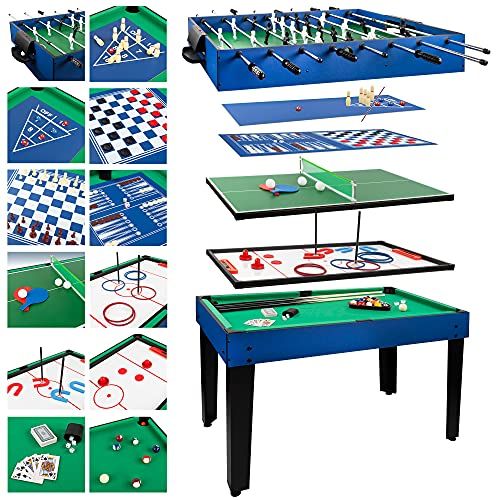 COLORBABY - Multi-speeltafel, houten tafel, 12 spelletjes, speelgoed voor volwassenen en kinderen tot 6 jaar