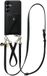AVY Housse en cuir pour Samsung Galaxy S25 Ultra | Avec cordon et porte-cartes magnétique | Compatible MagSafe | Étui en cuir avec cordon de 30 cm et 130 cm et portefeuille | Ensemble en cuir | Noir