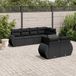 Maison Exclusive - Ensemble de meubles de jardin 7 pièces avec canapé et coussins, noir, en polyrotin