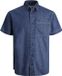 JACK & JONES Chemise Homme Manches Courtes Denim Bleu Coton S