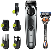 Braun Braun BT7220 Baardtrimmer En Haartrimmer Voor Mannen, 39 Lengte-instellingen, Zwart/Metaalgrijs