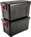 IRIS Store-It-All Opbergbox - 110L - Kunststof - Zwart - Set van 2