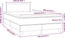 vidaXL Boxspring met matras stof lichtgrijs 120x200 cm