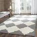 Safavieh CAM719 Handgetufte Wol Gestructureerd Tapijt 120 x 180 cm Dunkelgrau/Elfenbein