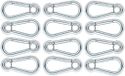 Dulimex B.V. 12x stuks mousqueton / mousquetons acier zingué 5 cm - avec cosse - snaphooks/ carabiners