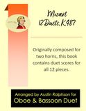 Mozart 12 duets, K. 487 - oboe and bassoon duet