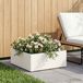 VidaXL Plantenbak wit 40 x 40 x 20 cm koudgewalst staal