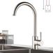 Unyqoos® Robinet de cuisine pivotant en acier inoxydable
