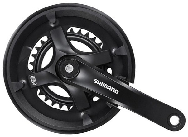 Shimano FC-TY501 Crankset 2x7/8-speed 46-30 tanden, black