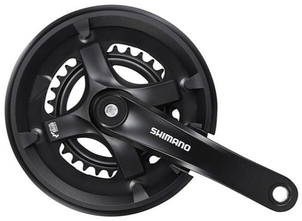 Shimano FC-TY501 Crankset 2x7/8-speed 46-30 teeth - Black