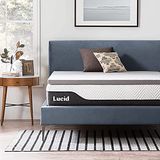 LUCID Memory Foam Matrastopper 150x200cm met bamboehoutskool, 5 cm dikke matrasoplegger